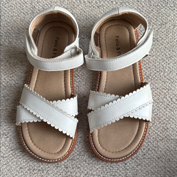 Felix & Flora White Kids Sandals - Picture 1 of 5